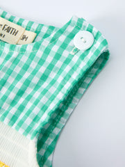 Pickle Ball Embroidered Smocked Green Baby Boys Romper