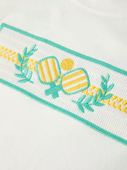 Pickle Ball Spring Gingham Embroidered Smocked Green Boys Shorts Set