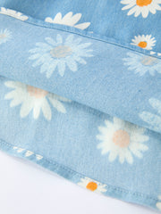 Spring Daisy Girls' Blue Denim Dress