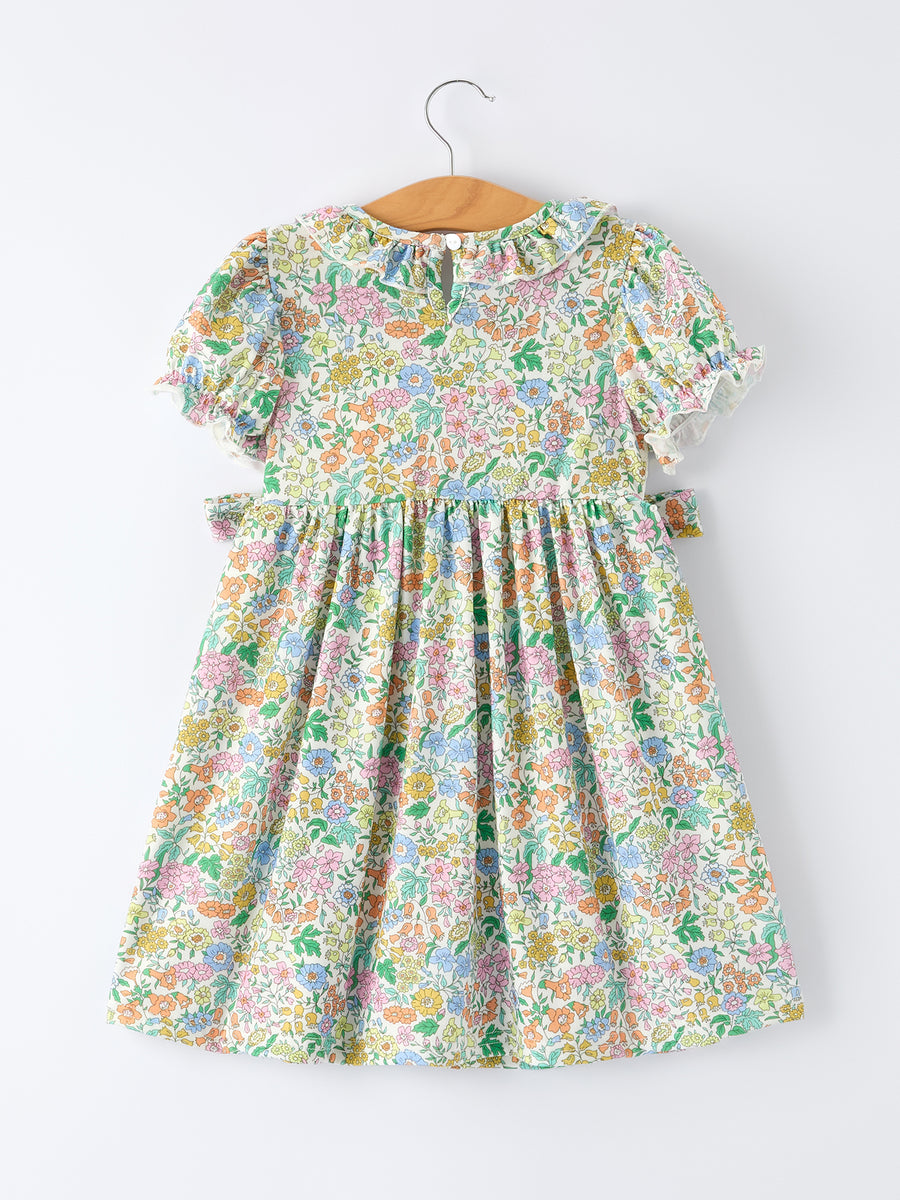 "MAMA'S GIRL" Embroidered Smocked Girls' Dress