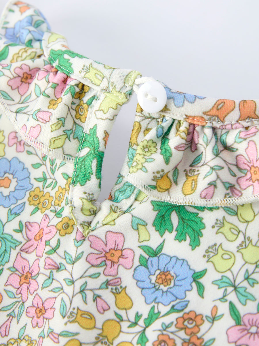 "MAMA'S GIRL" Embroidered Smocked Girls' Romper