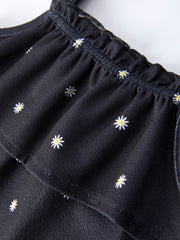 Summer Daisy  Girls Bow Ruffle Set