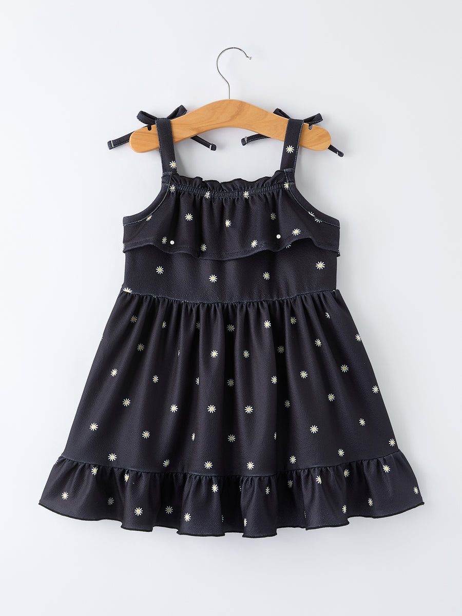 Summer Daisy Girls Bow Dress