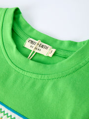 Summer Tropical Embroidered Boys Short Sleeve Top Shorts Set