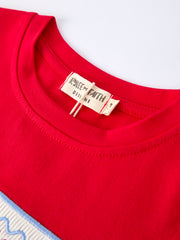 Crab Embroidered Boys Short Sleeve Top Shorts Set