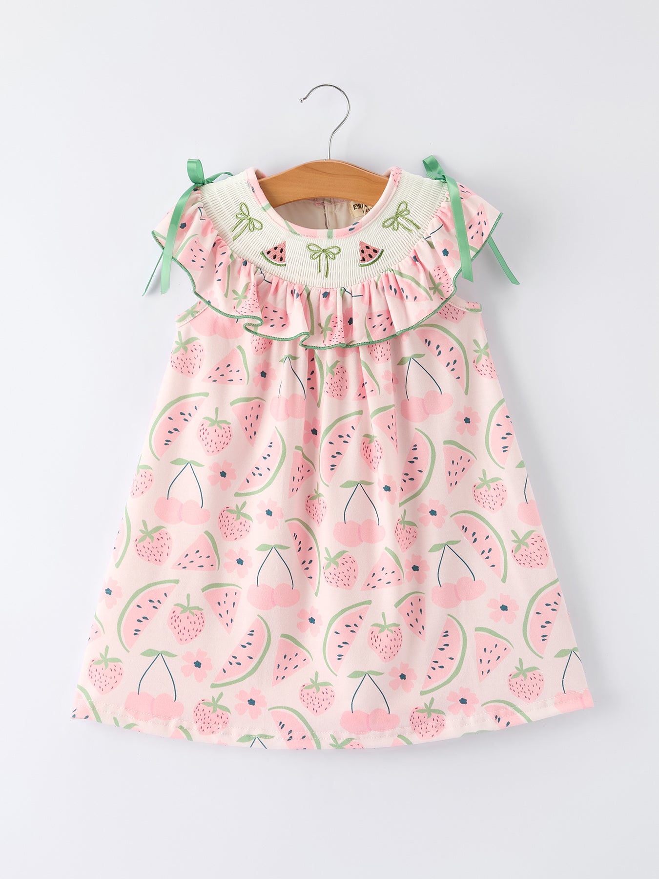 Girls Watermelon Embroidered Smocked Dress – Rylee Faith Designs