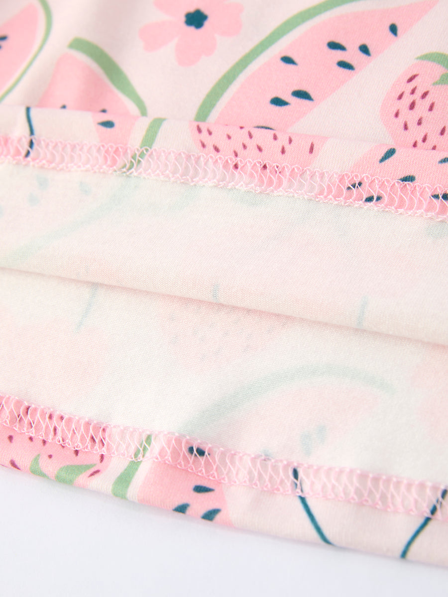 Girls Watermelon Embroidered Smocked Dress