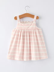 Girls Crab Embroidered Smocked Dress