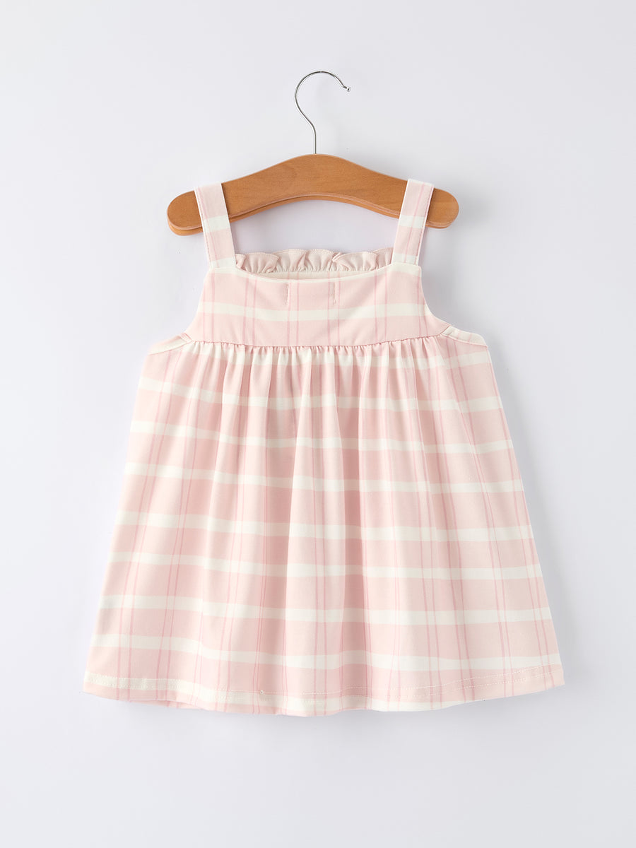 Girls Crab Embroidered Smocked Dress