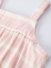 Girls Crab Embroidered Smocked Baby Romper