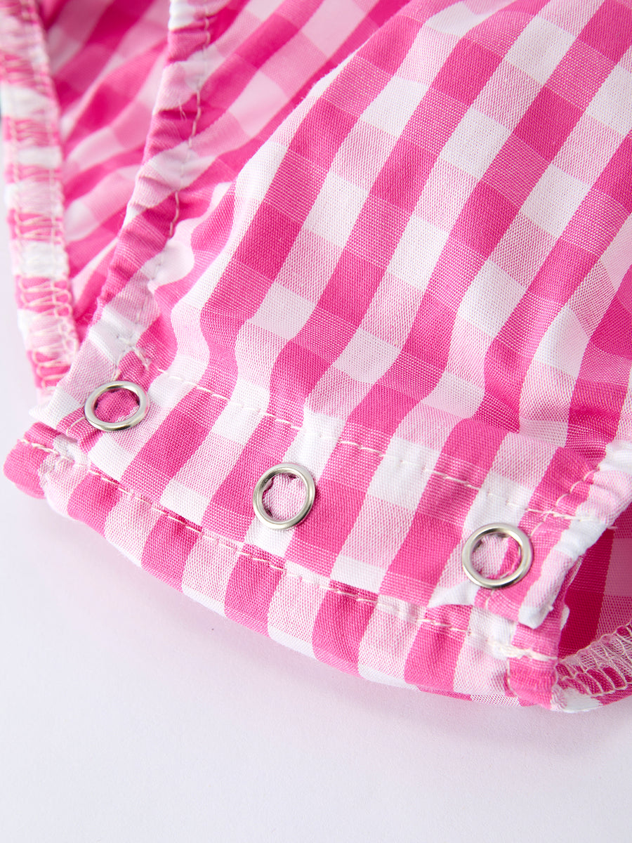 Summer Tropical Embroidery Baby Girls Romper