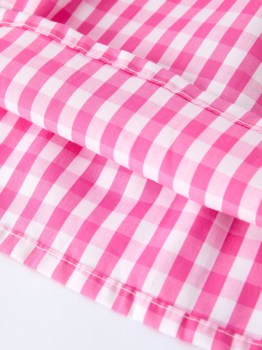 Summer Tropical Embroidered Short Sleeve Girls' Dress