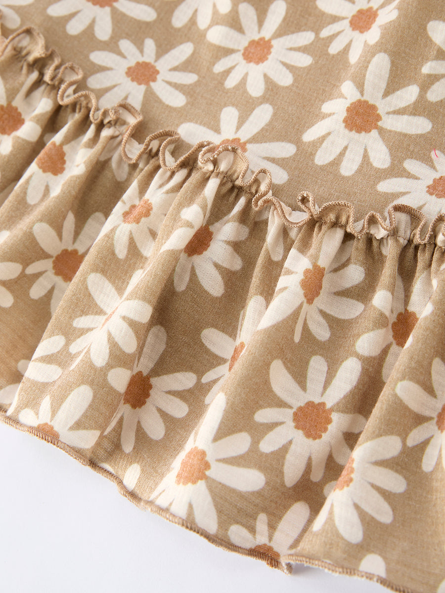 Floral Daisy Girl Spaghetti Strap Dress
