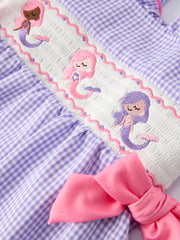 Ocean Fantasy Smocked Embroidery Girl Dress