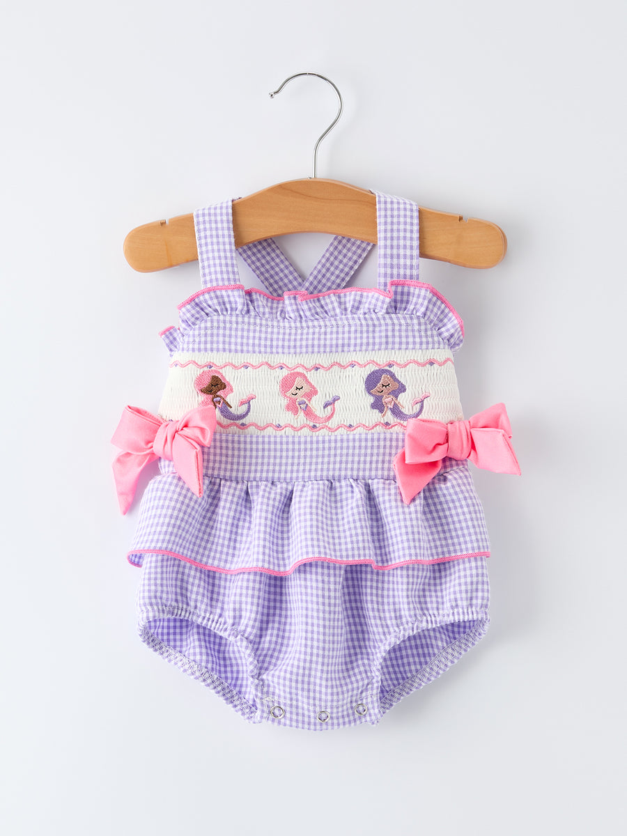 Ocean Fantasy  Embroidery Baby Girls Romper