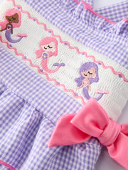 Ocean Fantasy  Embroidery Baby Girls Romper