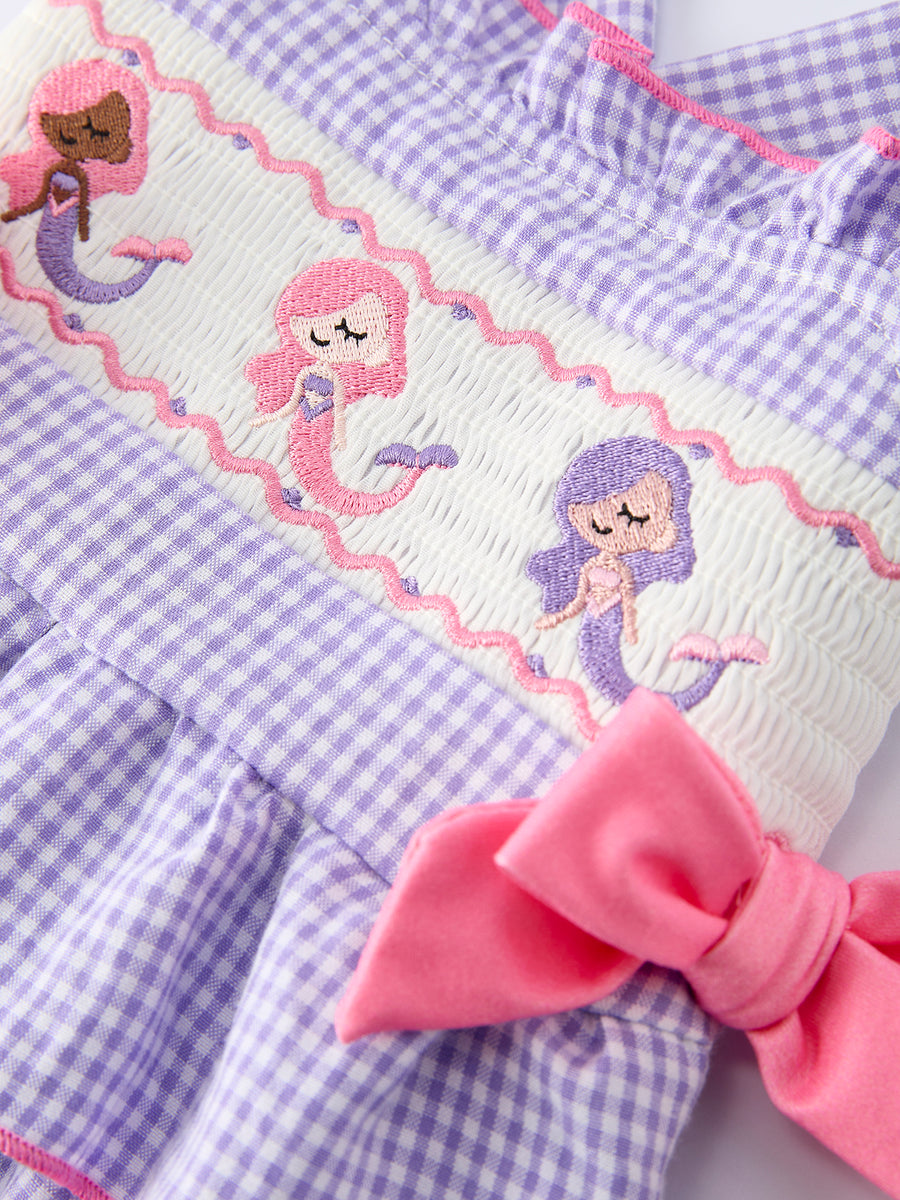 Ocean Fantasy  Embroidery Baby Girls Romper