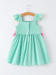 Ice Cream Embroidered Girl Dress