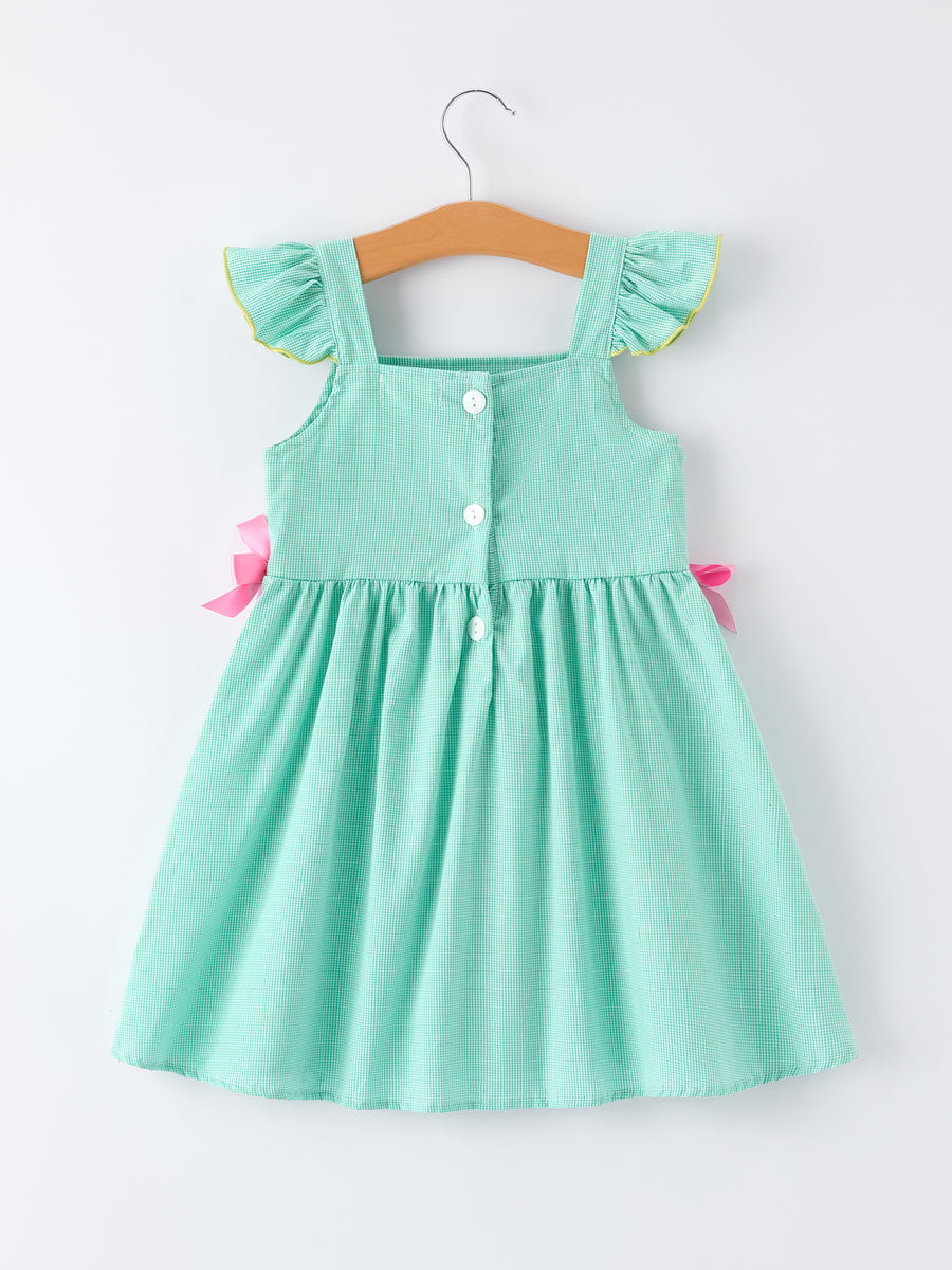 Ice Cream Embroidered Girl Dress