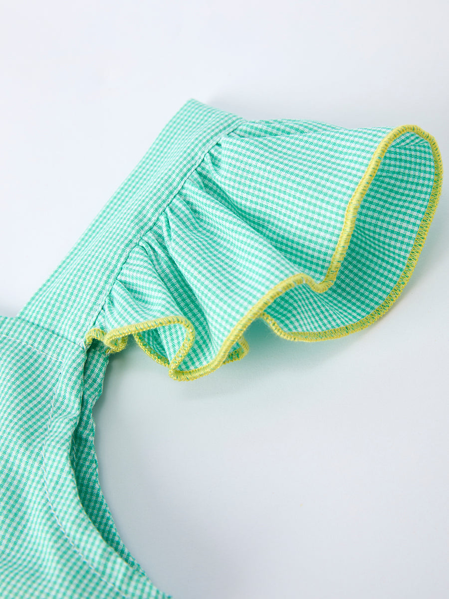 Ice Cream Embroidered Girl Dress