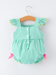Ice Cream Embroidery Baby Girls Romper