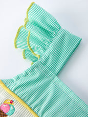 Ice Cream Embroidery Baby Girls Romper