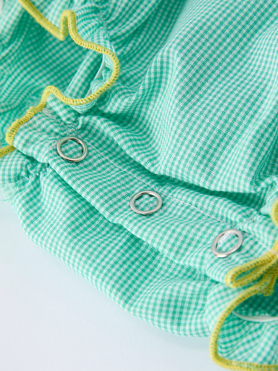 Ice Cream Embroidery Baby Girls Romper