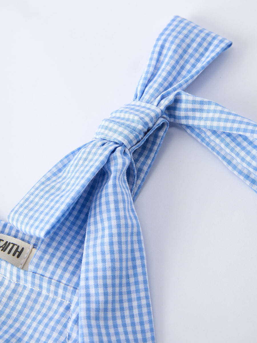 Crab Embroidered  Smocked Girl Dress