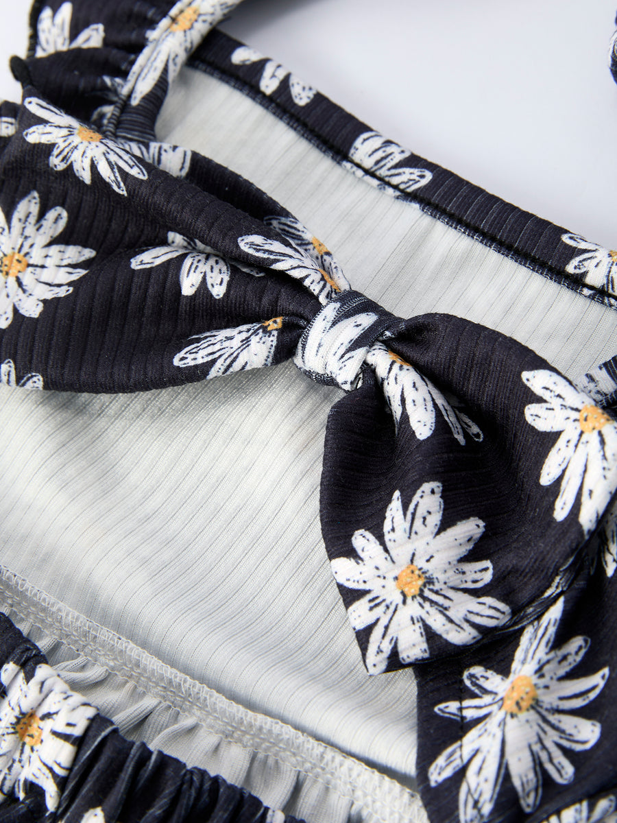 Girls Daisy and Mustard Yellow Dress 2-piece Set