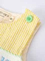 "Jesus Loves Me "Embroidered Baby Boy Romper