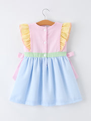 "Jesus Loves Me "Embroidered Girls Dress