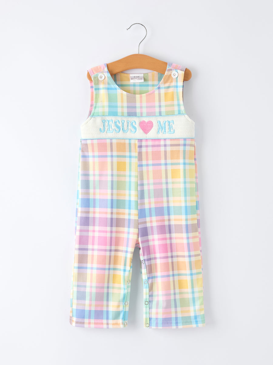 "JESUS ❤ ME "Embroidered Baby Boy Romper