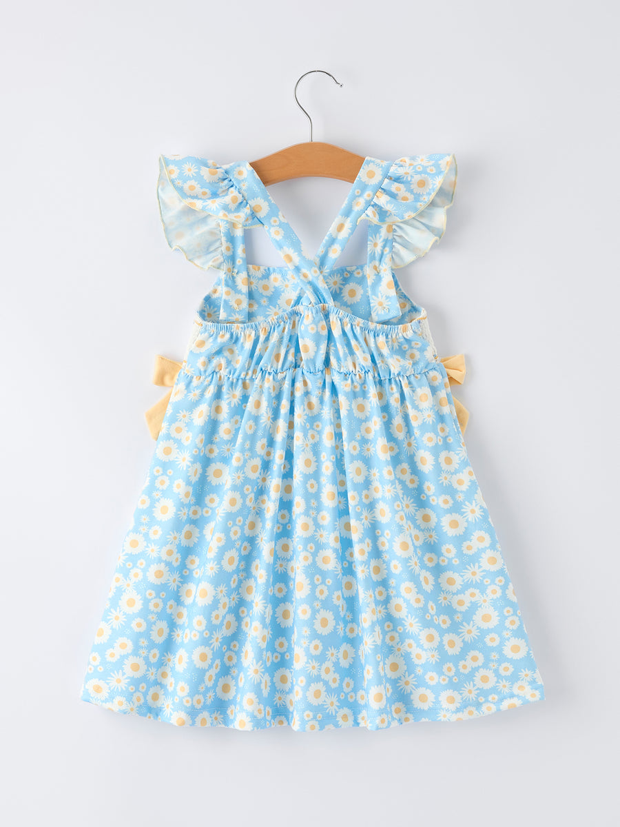 "MAMA'S BESTIE "Daisy Smocked Ruffle Dress