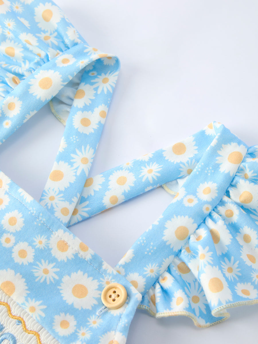 "MAMA'S BESTIE "Daisy Smocked Ruffle Dress