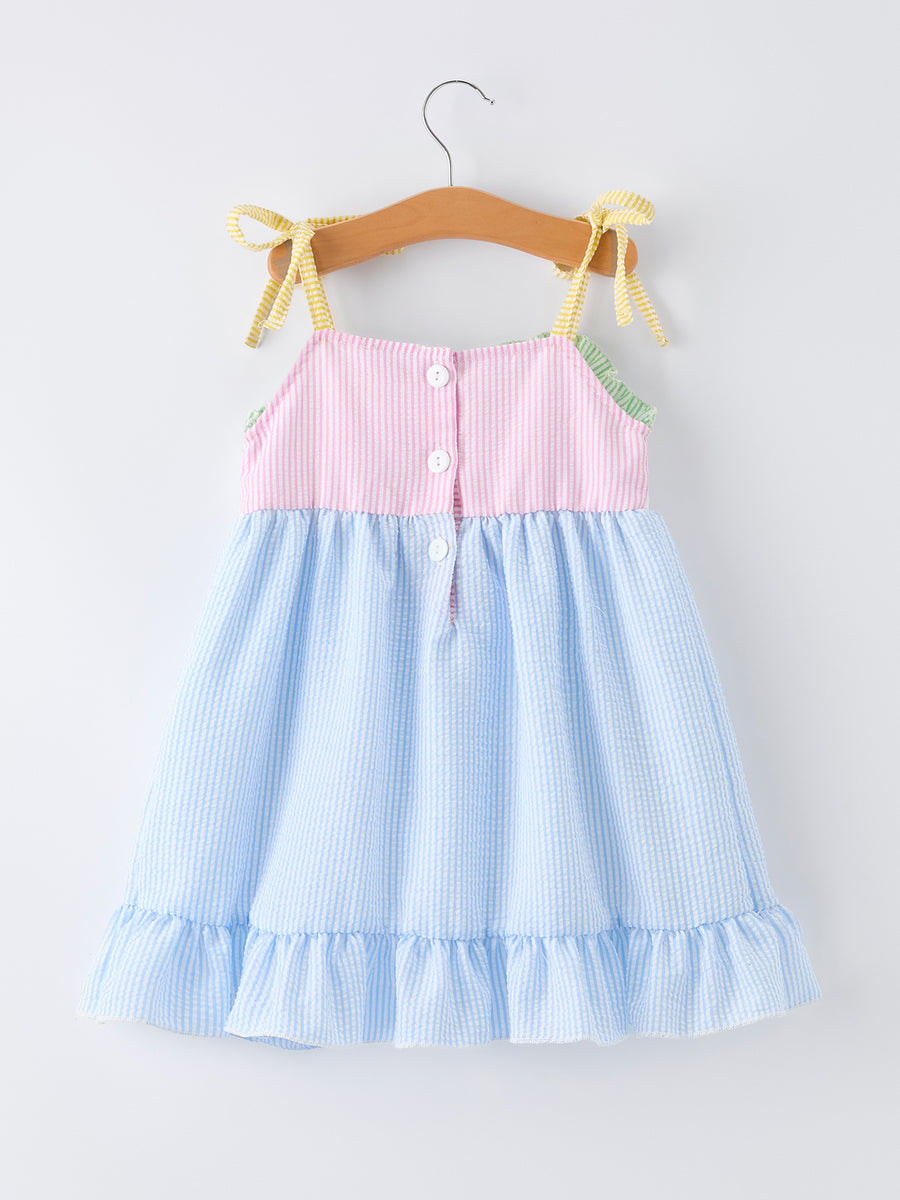 “I ❤ MOM” Smocked Girls Dress