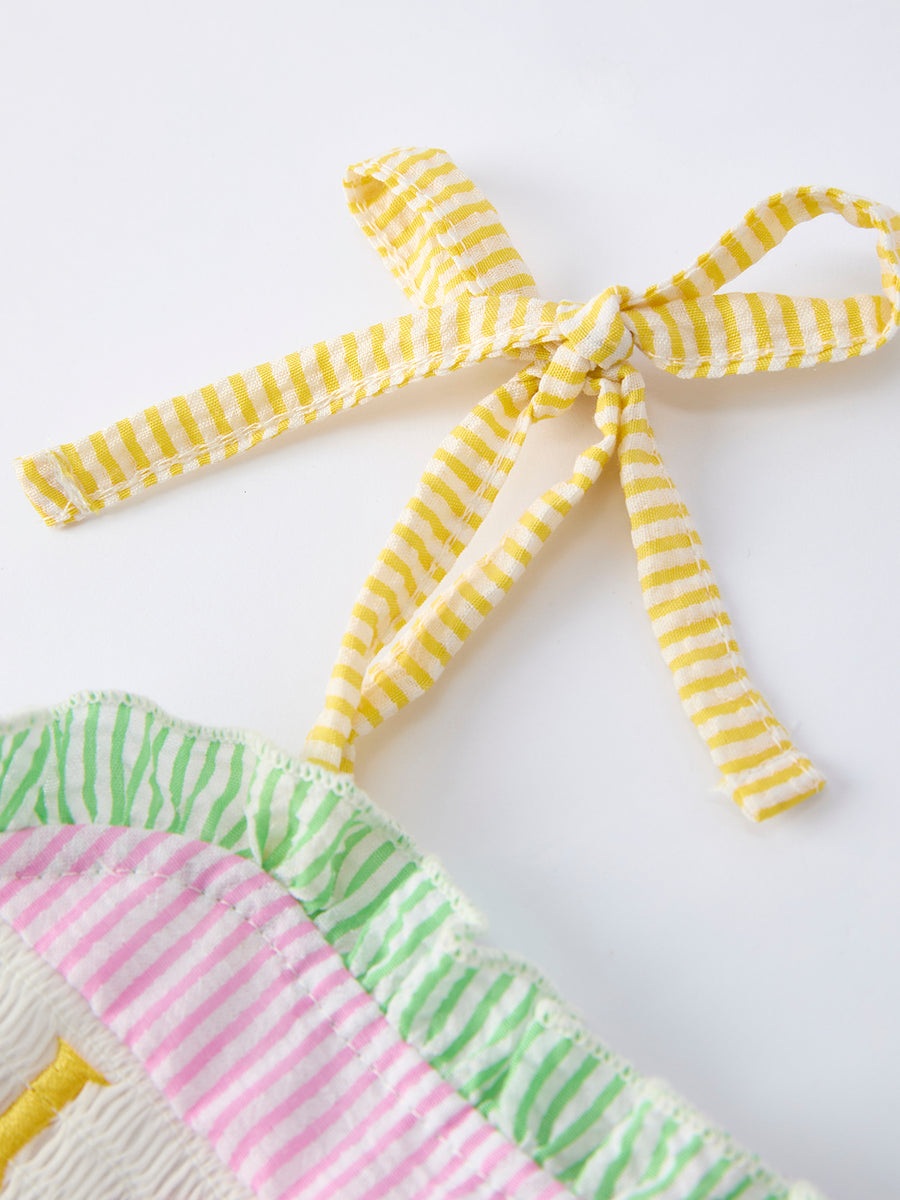 “I ❤ MOM” Smocked Baby Girls Bloomer Set