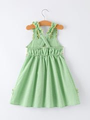 Spring Turtle Smocked Baby Girls Dress