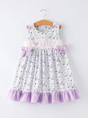“I ❤ DADDY” Smocked Bow Ruffle Dress