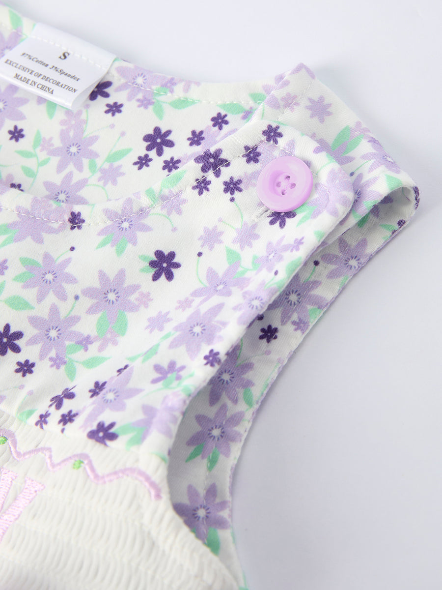 “I ❤ DADDY” Smocked Bow Ruffle Dress