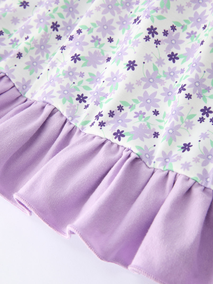 “I ❤ DADDY” Smocked Bow Ruffle Dress