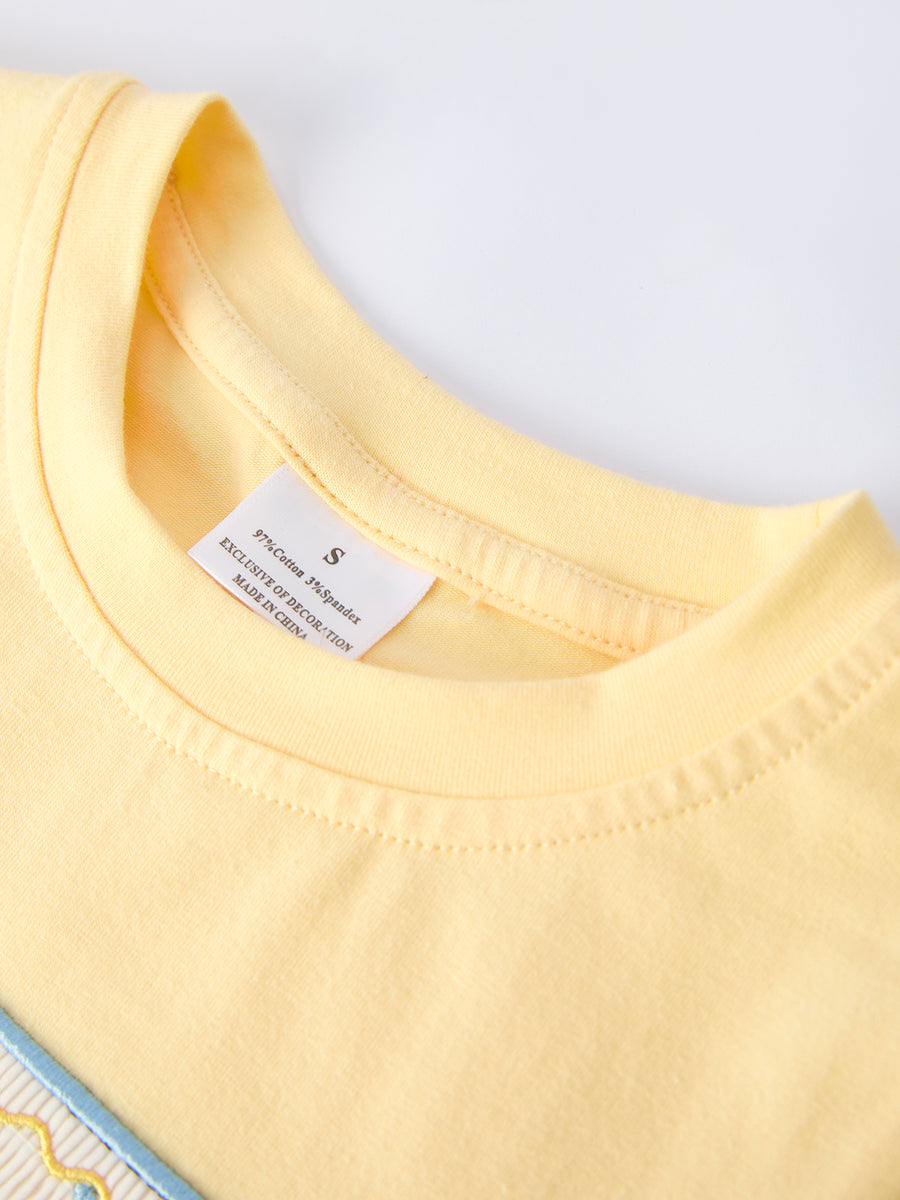 "MAMA'S BESTIE " Embroidered Toddler Boys'Set