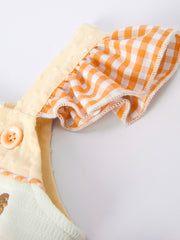Farm Girl Chicken Smocked Bow Ruffle Romper