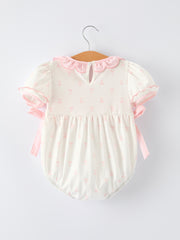 “MAMA'S MINI” Smocked Bow Ruffle Romper