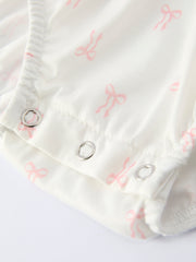 “MAMA'S MINI” Smocked Bow Ruffle Romper