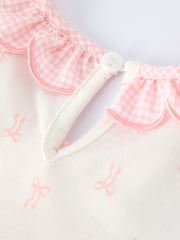 “MAMA'S MINI” Smocked Bow Ruffle Romper