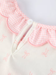 “MAMA'S MINI” Smocked Bow Ruffle Dress
