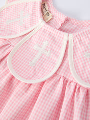 Pink Smocked Church Christ Bishop Christening Girls Dress