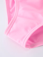 Balloon Print Long Sleeve Girl Swimsuit