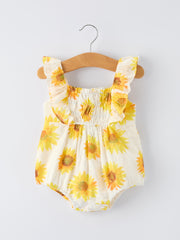 Sunflower Girls Smocked Ruffle Romper
