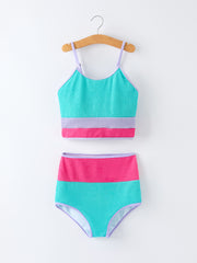 Mommy me "Blue and Red Stripes" Women's Swimsuit